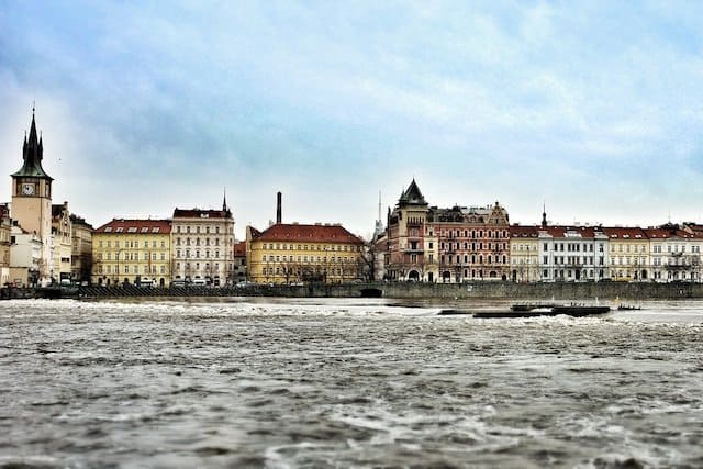 Beautiful river in Prague