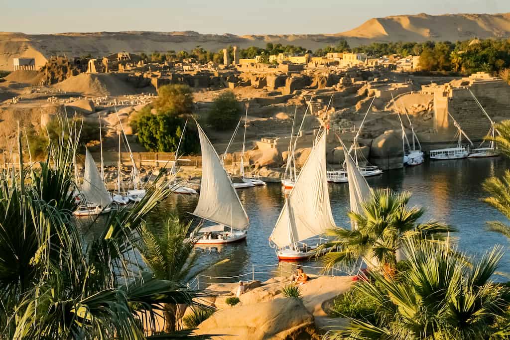 Aswan city in Egypt