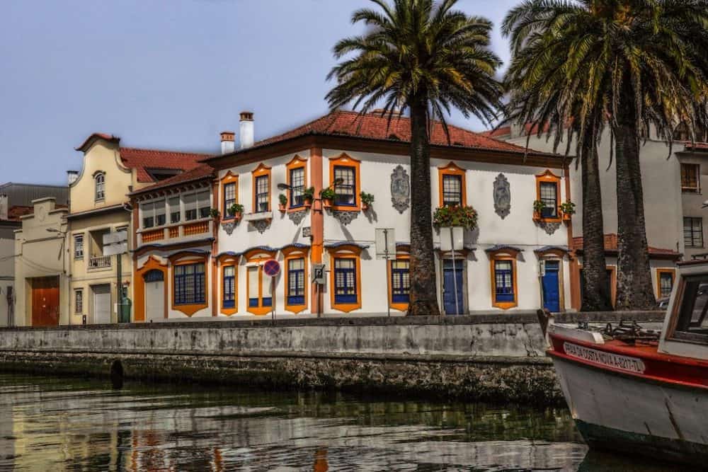 Beautiful buildings in Aveiro, Portugal