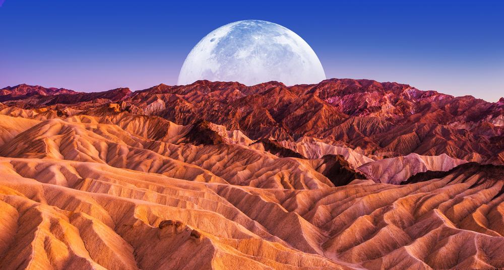 Death Valley with Moon