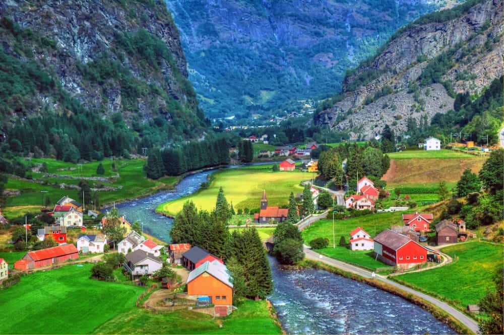 Flam - one of the prettiest villages to visit in the Norway fjords