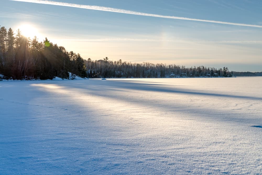 Moosehead Lake Maine in the winter