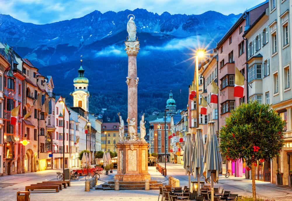 Innsbruck main street - stunning places to explore in Austria