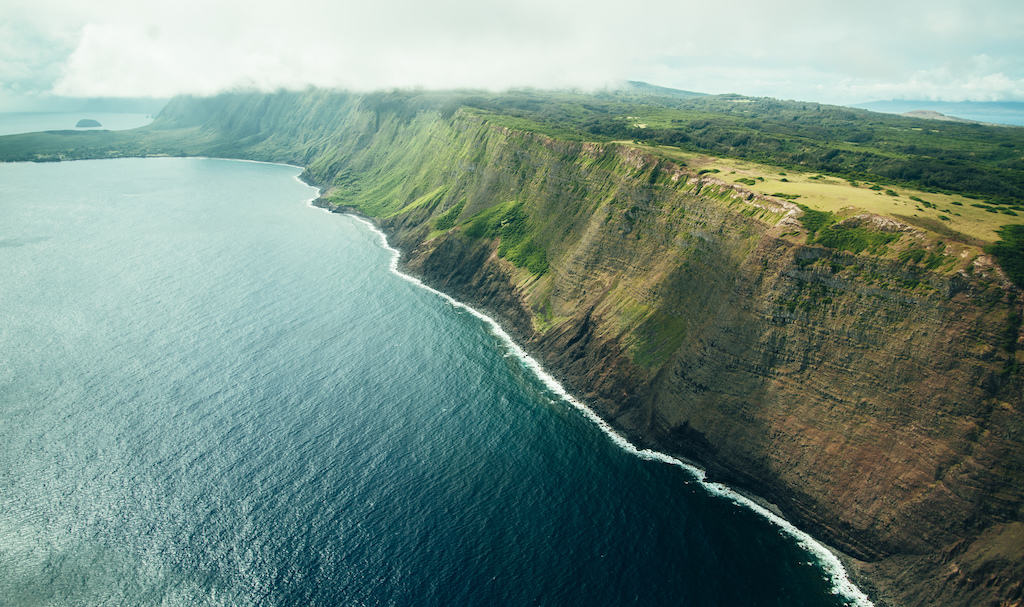 Molokai sea cliffs Hawaii