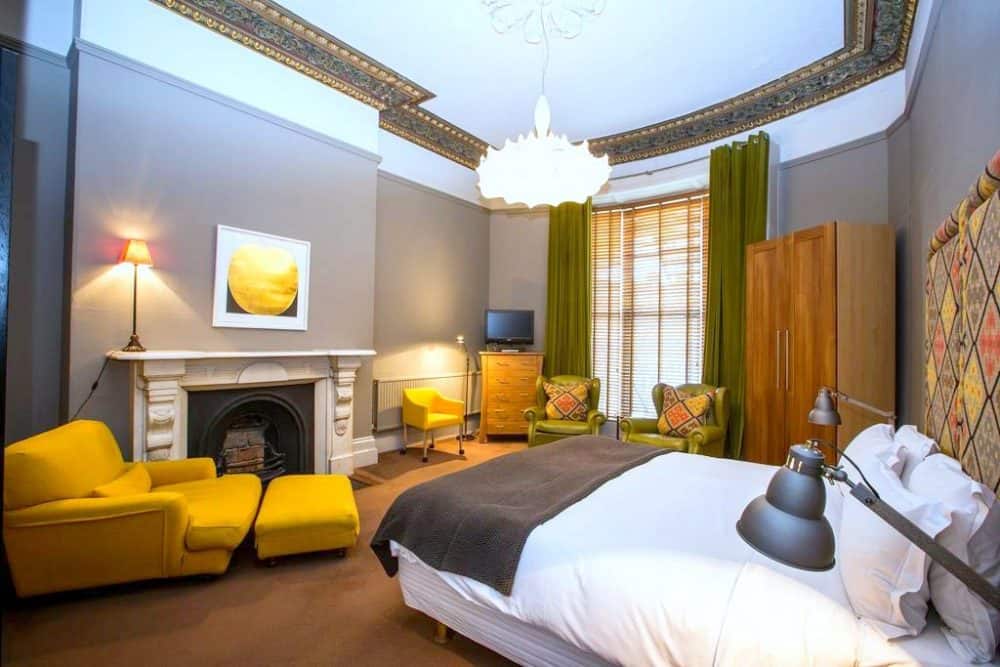 Insider view of a bedroom in Number 31 hotel in Dublin