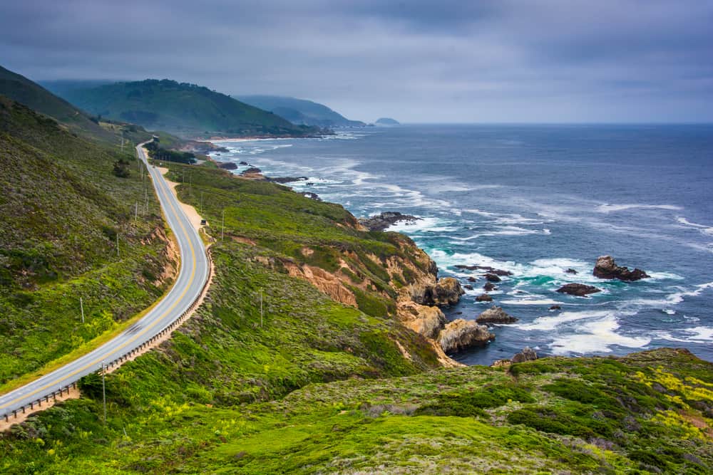 View of Pacific Coast Highway, at Garrapata State Park, California.