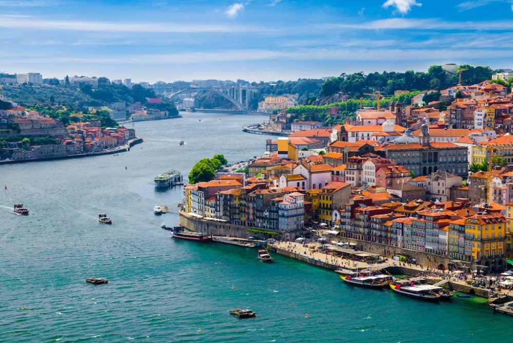 A beautiful drone view of Porto