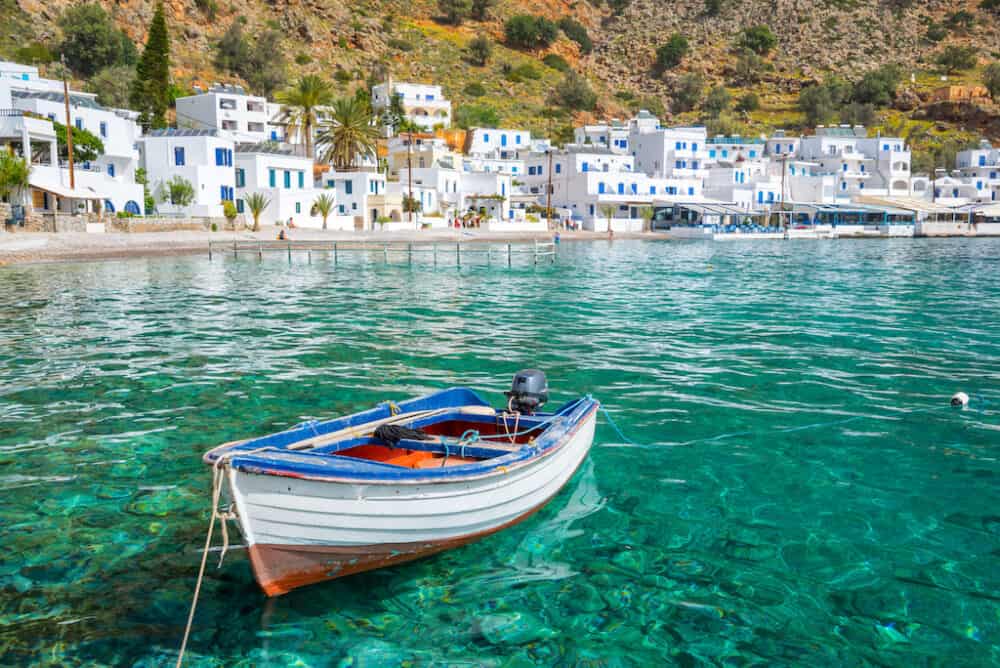 Loutro village - unpsoilt places to visit in Crete Greece