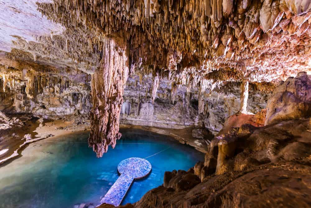 View of a cave in Valladolid city in Mexico