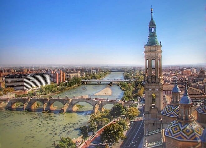 Zaragoza city in Spain